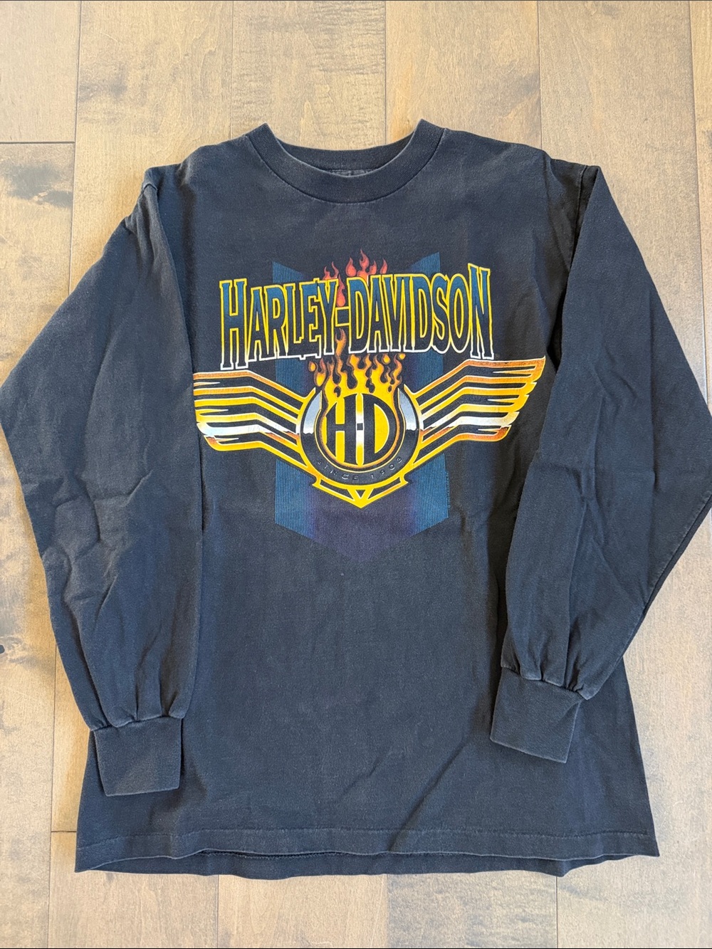 Vintage 90s Harley Davidson Motorcycles Waipahu Hawaii South Seas Longsleeve M